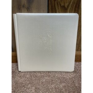 Creative Memories 12 x 12 White Wedding Embossed Rose Album Vintage 2006